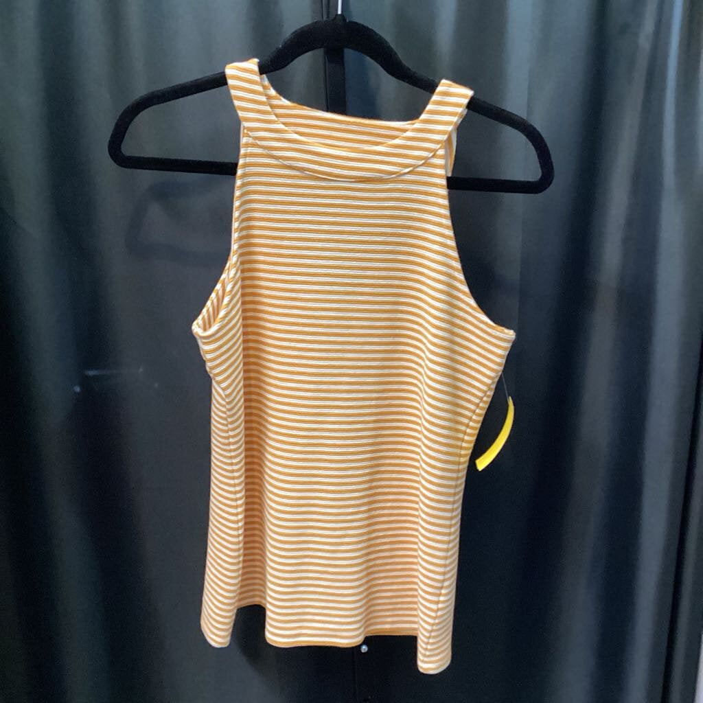 Deletta Striped Slvless Tank TOPS S
