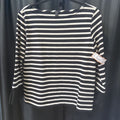 J Crew LS Stripe Tulle Cuffs TOPS S