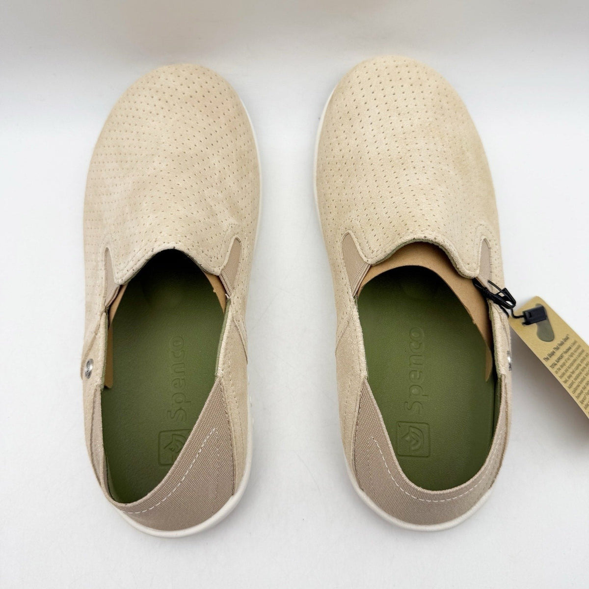 Spenco Waco Womens Siesta Convertible Shoes Size 6 Wide Tan Suede Casual NIB