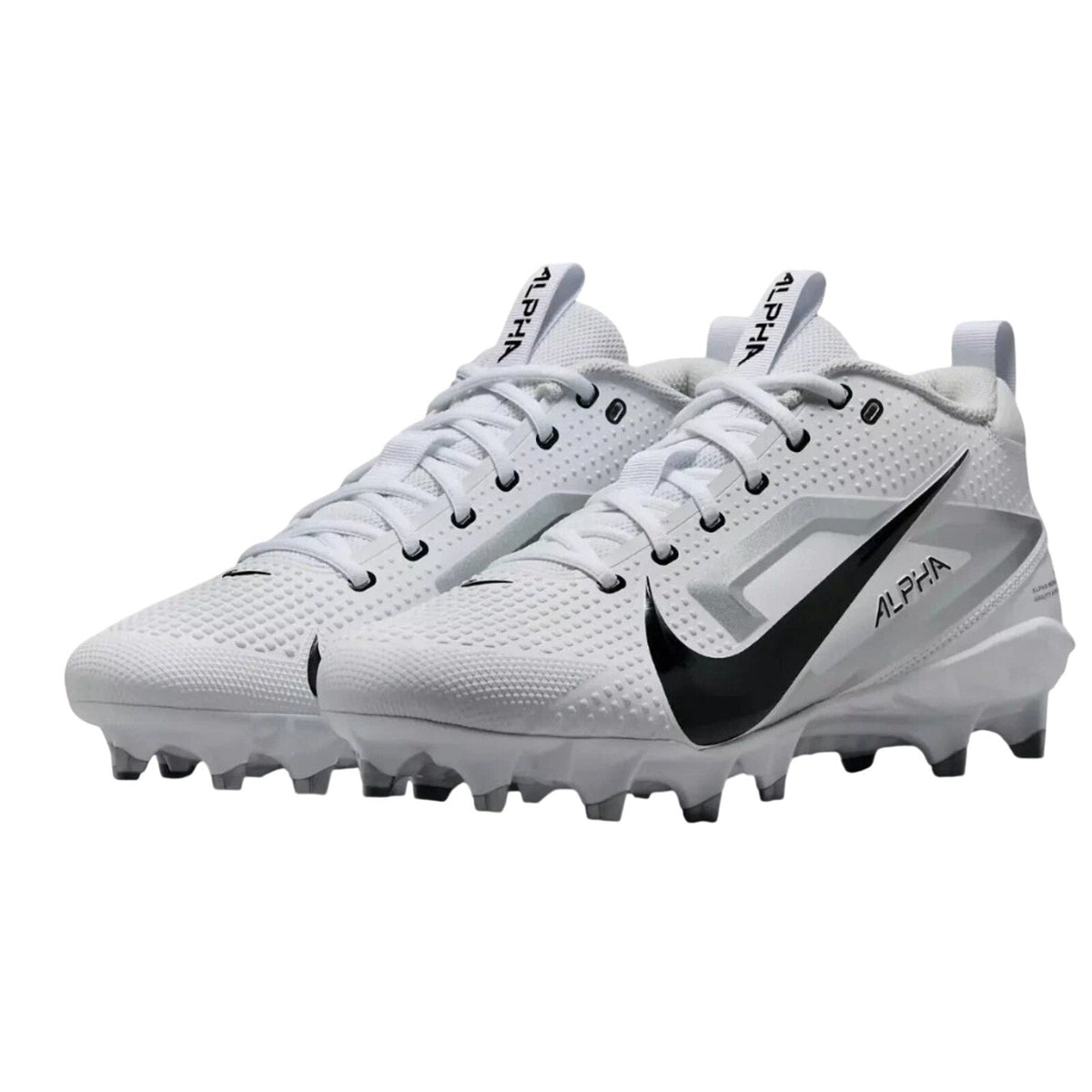 Nike Mens Alpha Menace 4 Varsity Molded Football Cleats SIZE 12 White Black NWOB