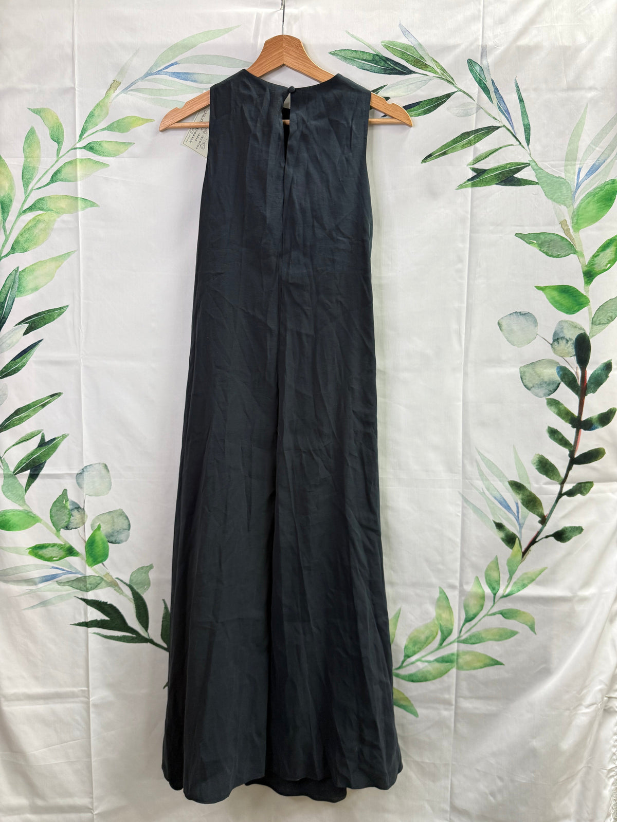 Abercrombie High Neck Gathered Midi Dress (XXS)