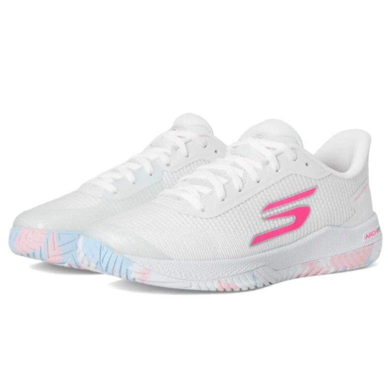 Skechers Women Viper Court 2.0 Pickleball Shoes Size 9.5 White Pink Athletic NIB