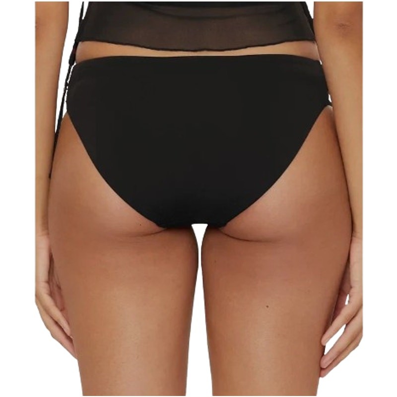 BECCA Women's Muse Side Ruched Bikini Bottoms Small Black Hipster NWT