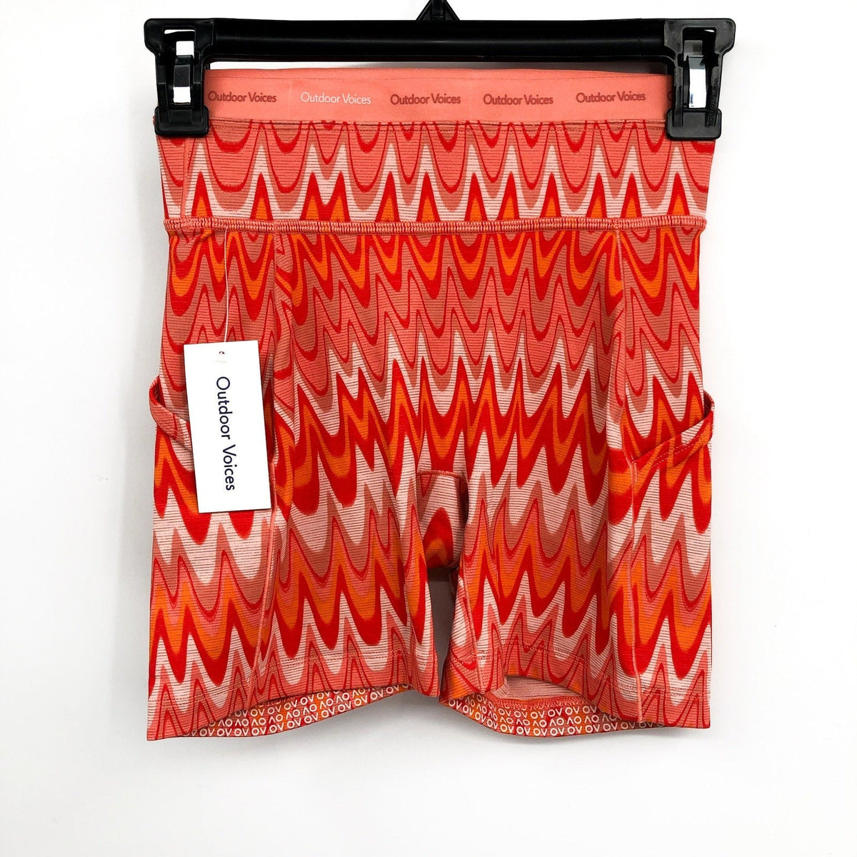 OUTDOOR VOICES Women TechSweat 5" Thrive Shorts XXS Orange Grapefruit Helios NWT