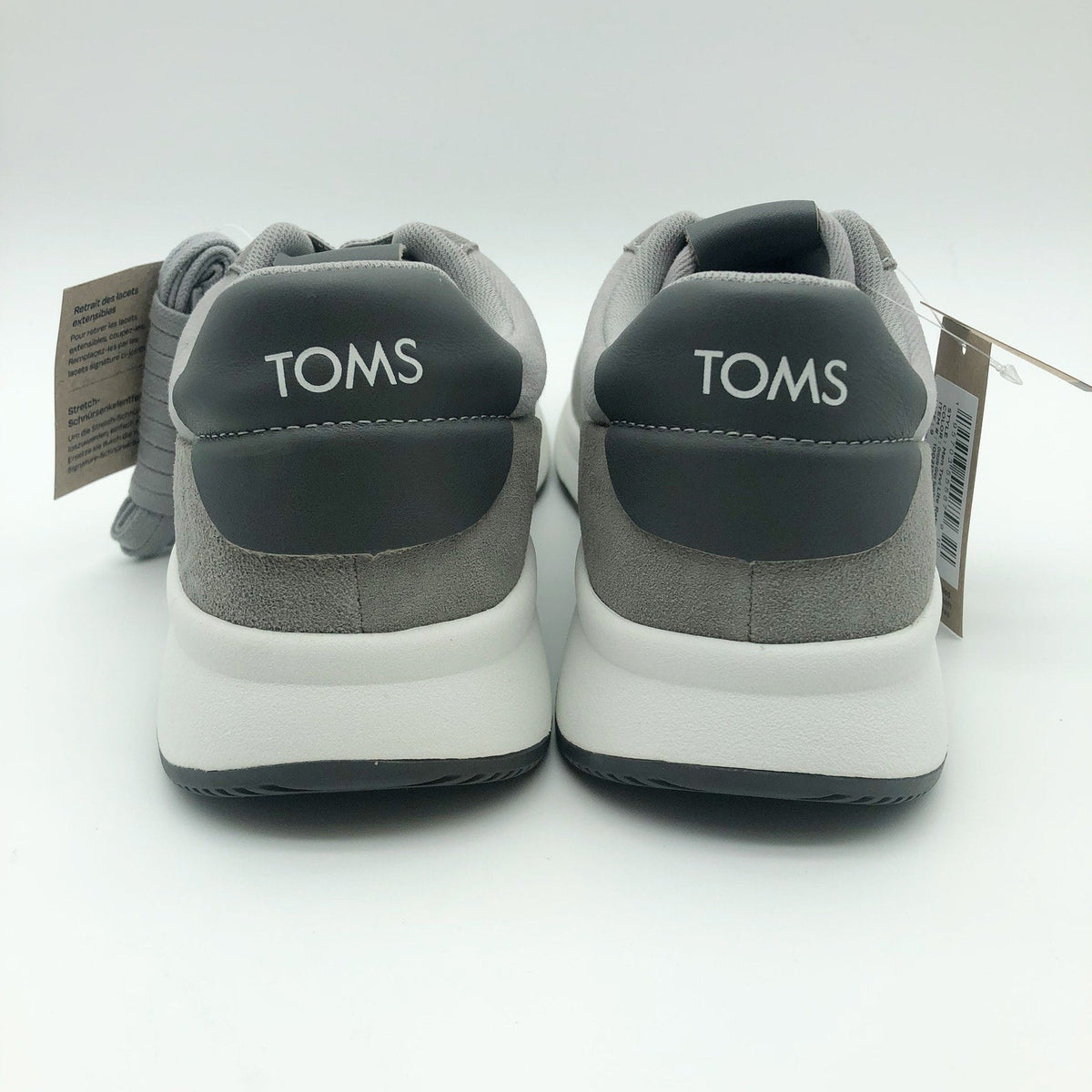 Toms Mens TRVL LITE Retro Runner Sneakers Size 9 Drizzle Grey Suede Twill NIB
