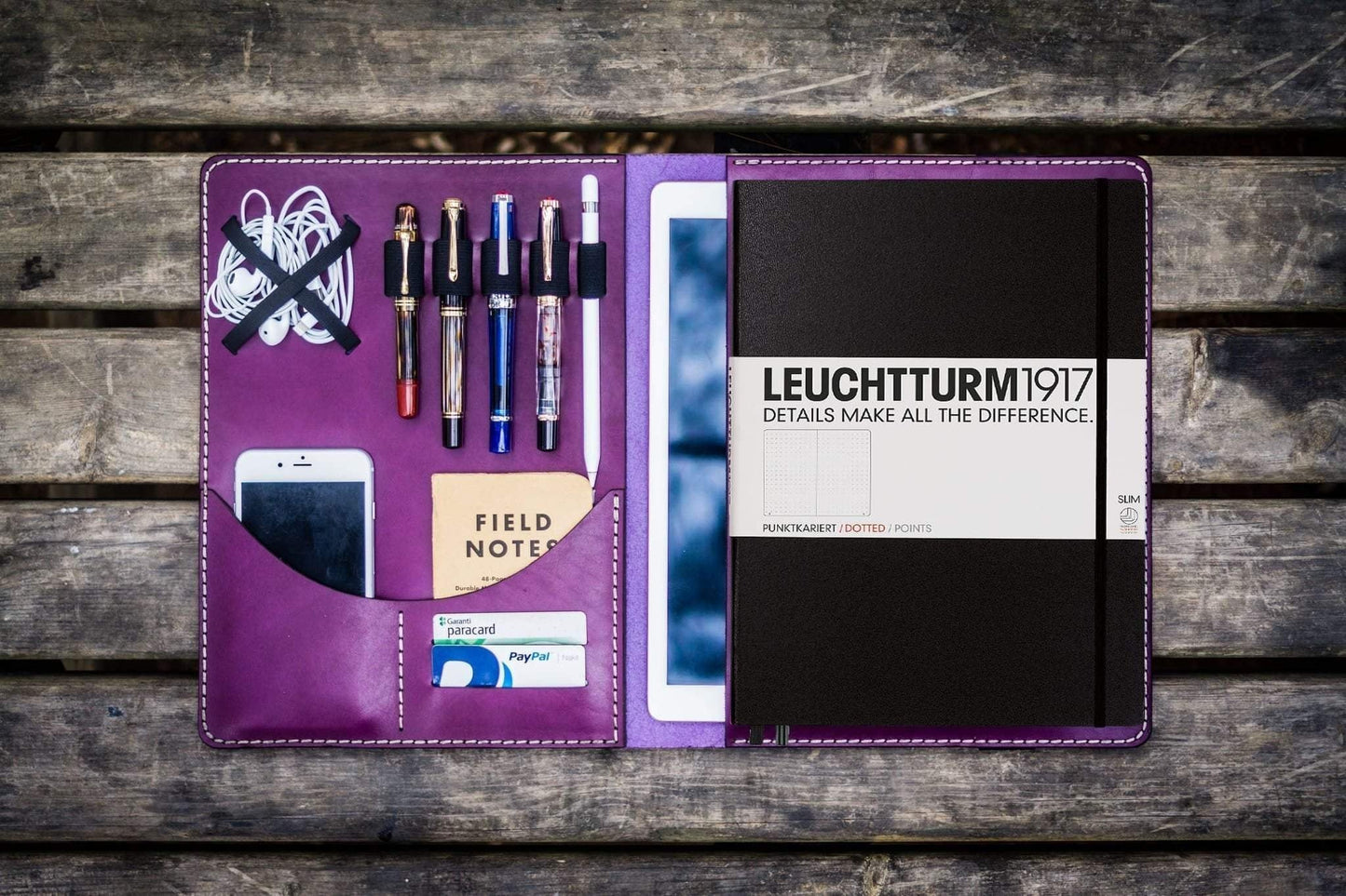 Moleskine Professional Workbook A4 Cover - Leather Compendium - Purple