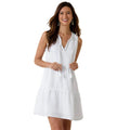 TOMMY BAHAMA Women's St Lucia Sleeveless Tier Dress Small White Cover Up NWT