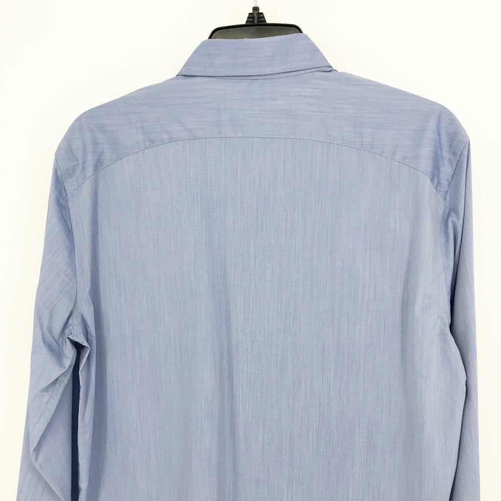 MINISTRY OF SUPPLY Men's Gemini Woven Dress Shirt XXL Slim Solid Blue
