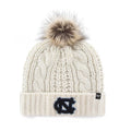 47 BRAND North Carolina Tar Heels Cuffed Knit Hat with Pom OS White NWT