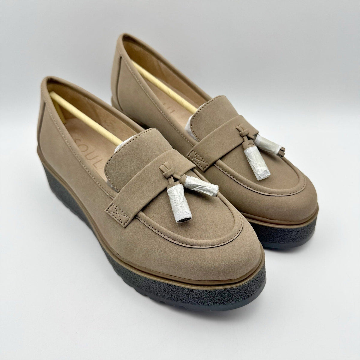 Soul Naturalizer Womens Josie Loafers Size 6.5M EU 36 Taupe Slip-on NIB