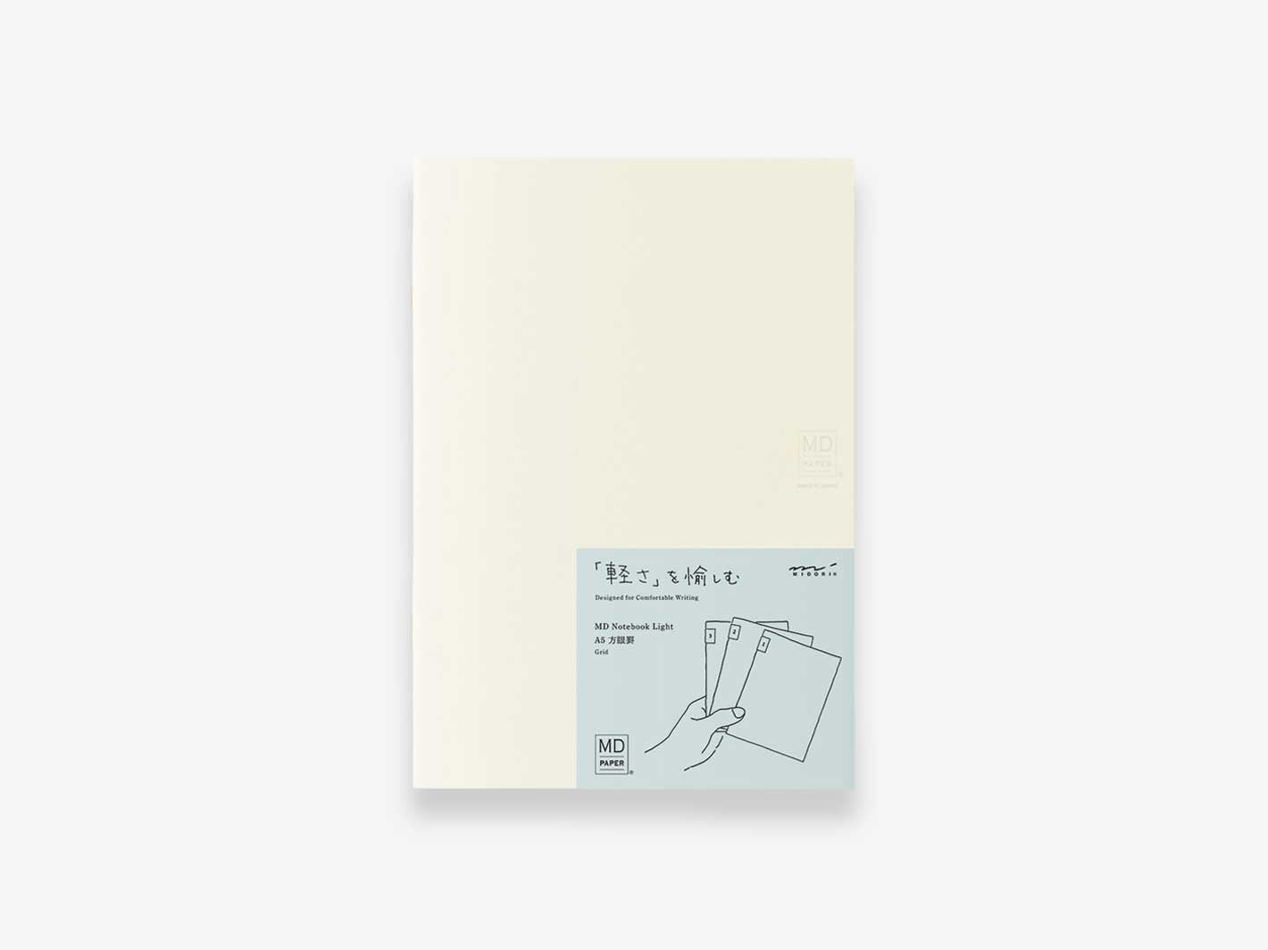 Midori MD Notebook Light A5 Grid 3-pack