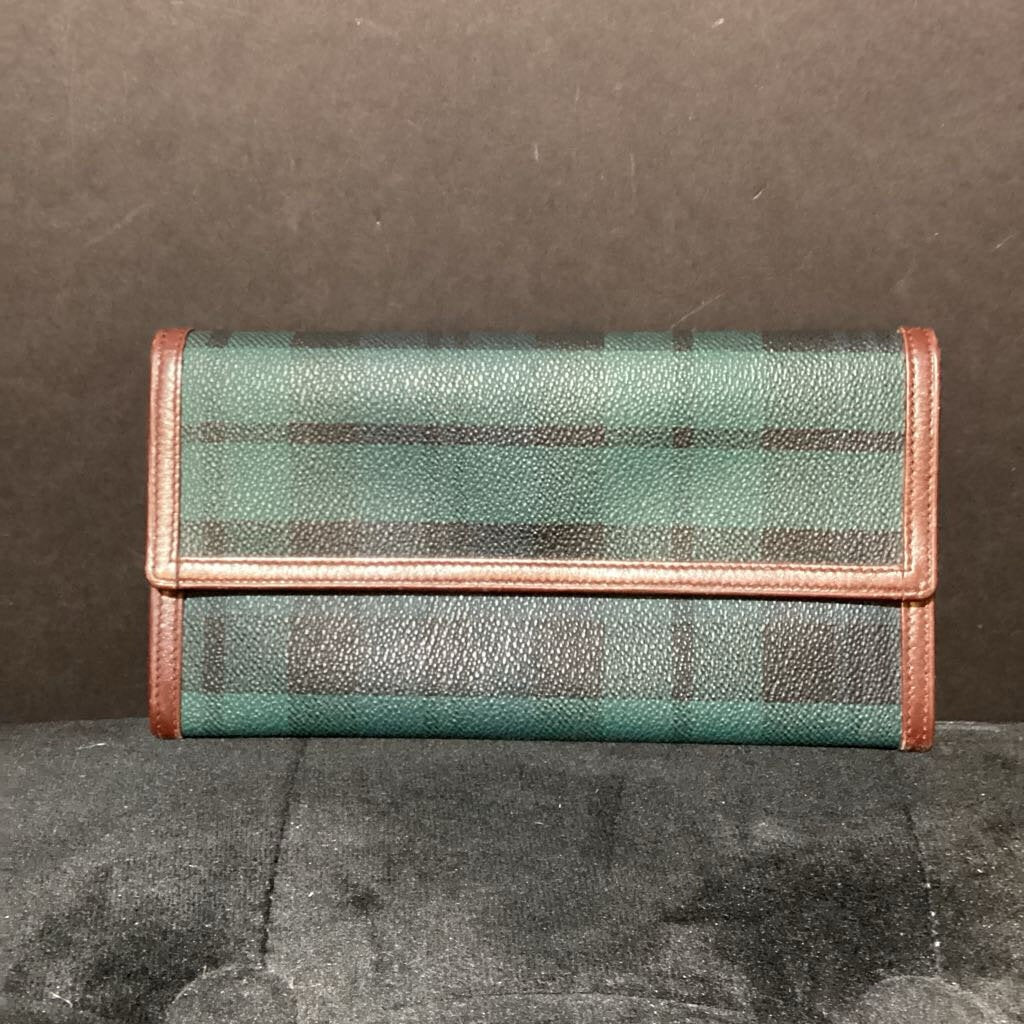 Ralph Lauren Leather/Plaid ACCESSORIES Wallet