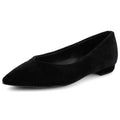 Birdies Womens The Goldfinch 15 Ballet Flat Size 7 Black Suede Pointed Toe NWOB