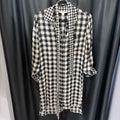 DVF Silk Plaid Button Up DRESSES 4
