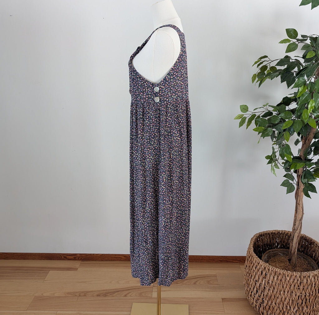 Vintage Floral Apron Dress - 6/S