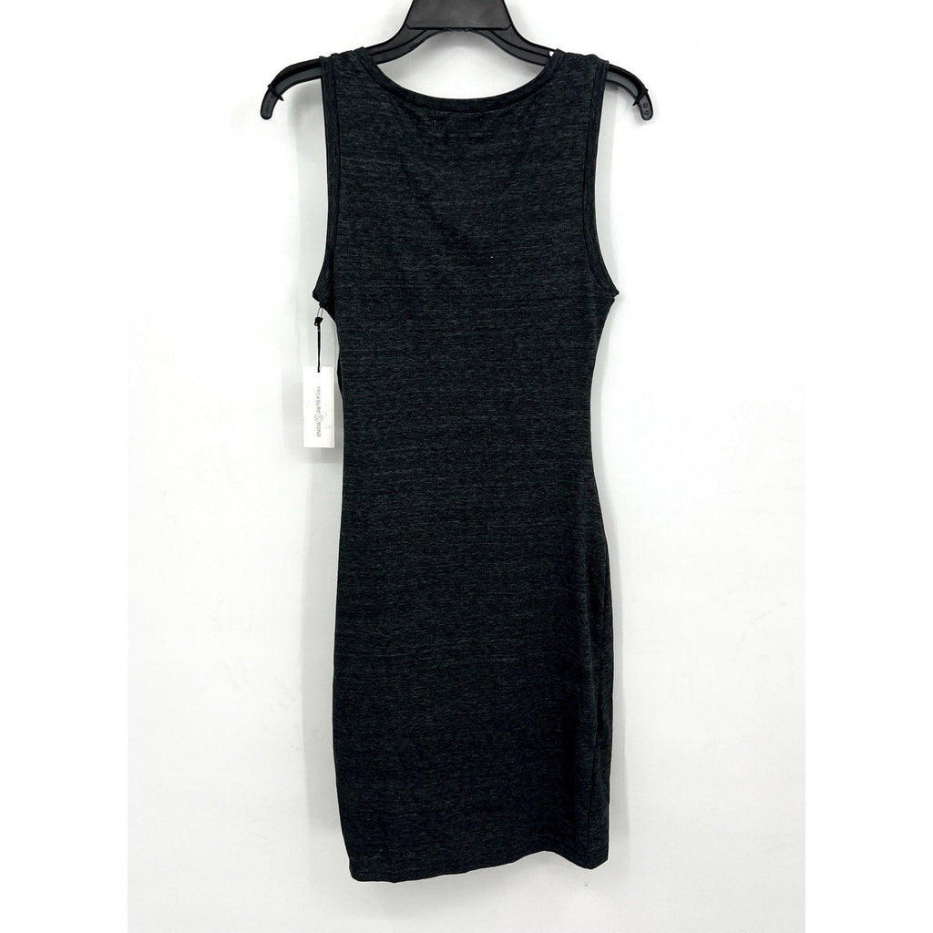 TREASURE & BOND Ruched Jersey Tank Dress Medium Charcoal Gray Sleeveless NWT
