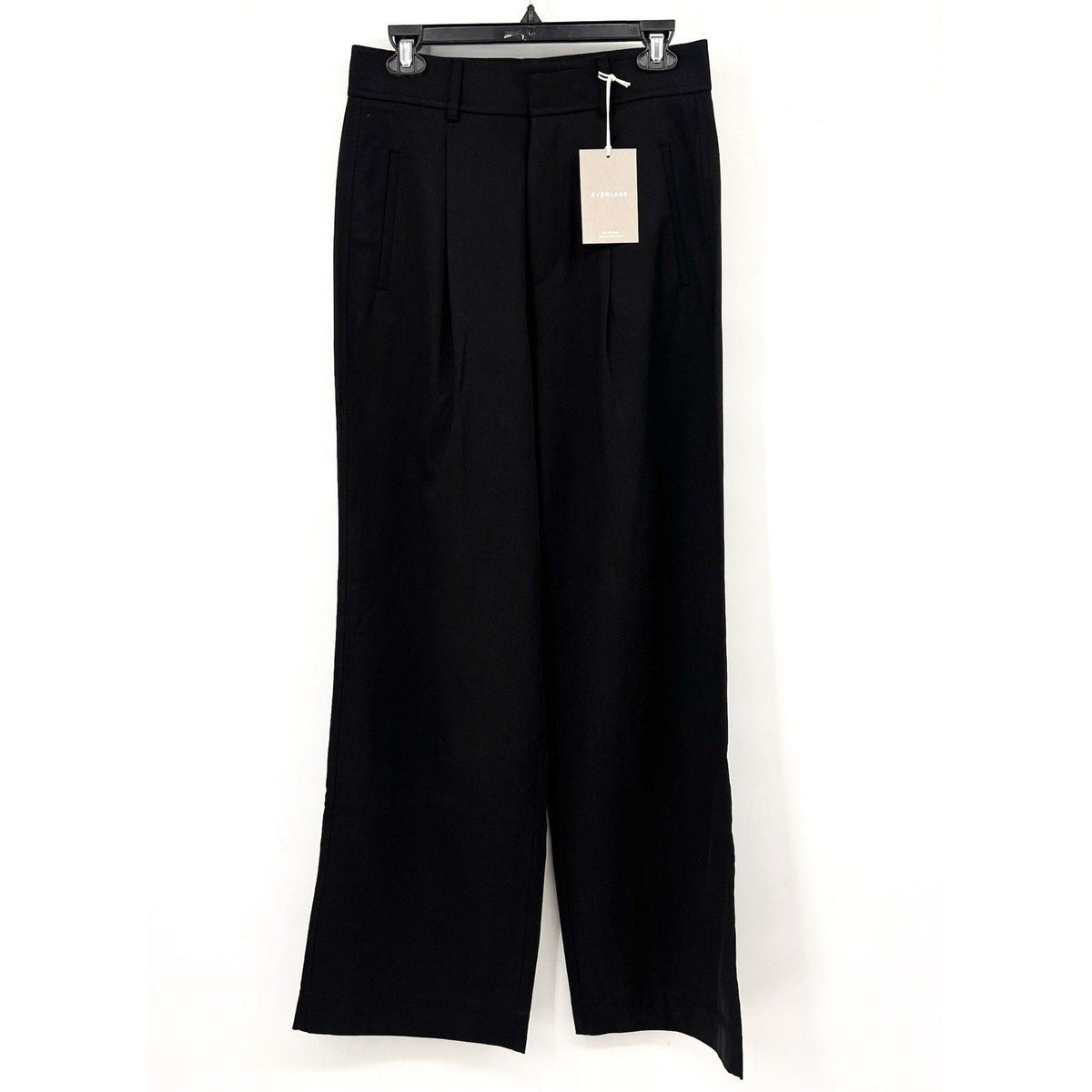 Everlane Womens The Way-High Drape Pant Size 2 Black 31" Inseam Pleated NWT