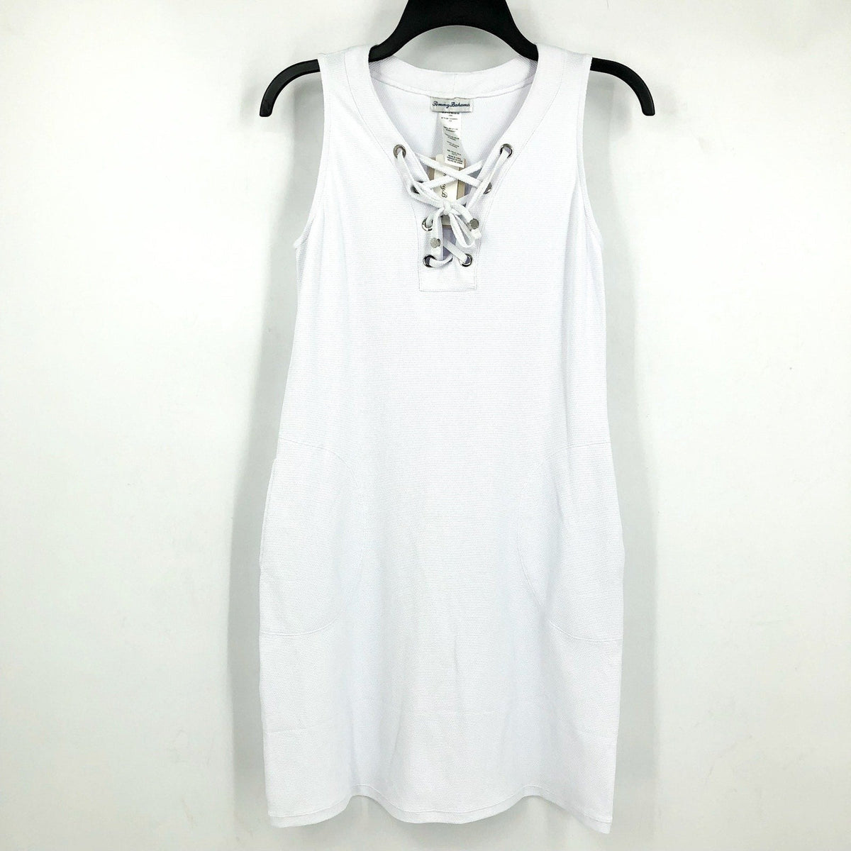 TOMMY BAHAMA Womens Island Cays Swim Coverup Dress XS White Lace-Up NWT