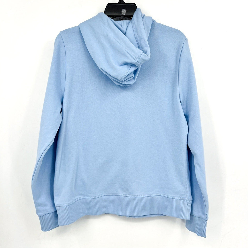 TOMMY HILFIGER Women's Flag Zip Hoodie Sweatshirt Medium Light Blue NWT