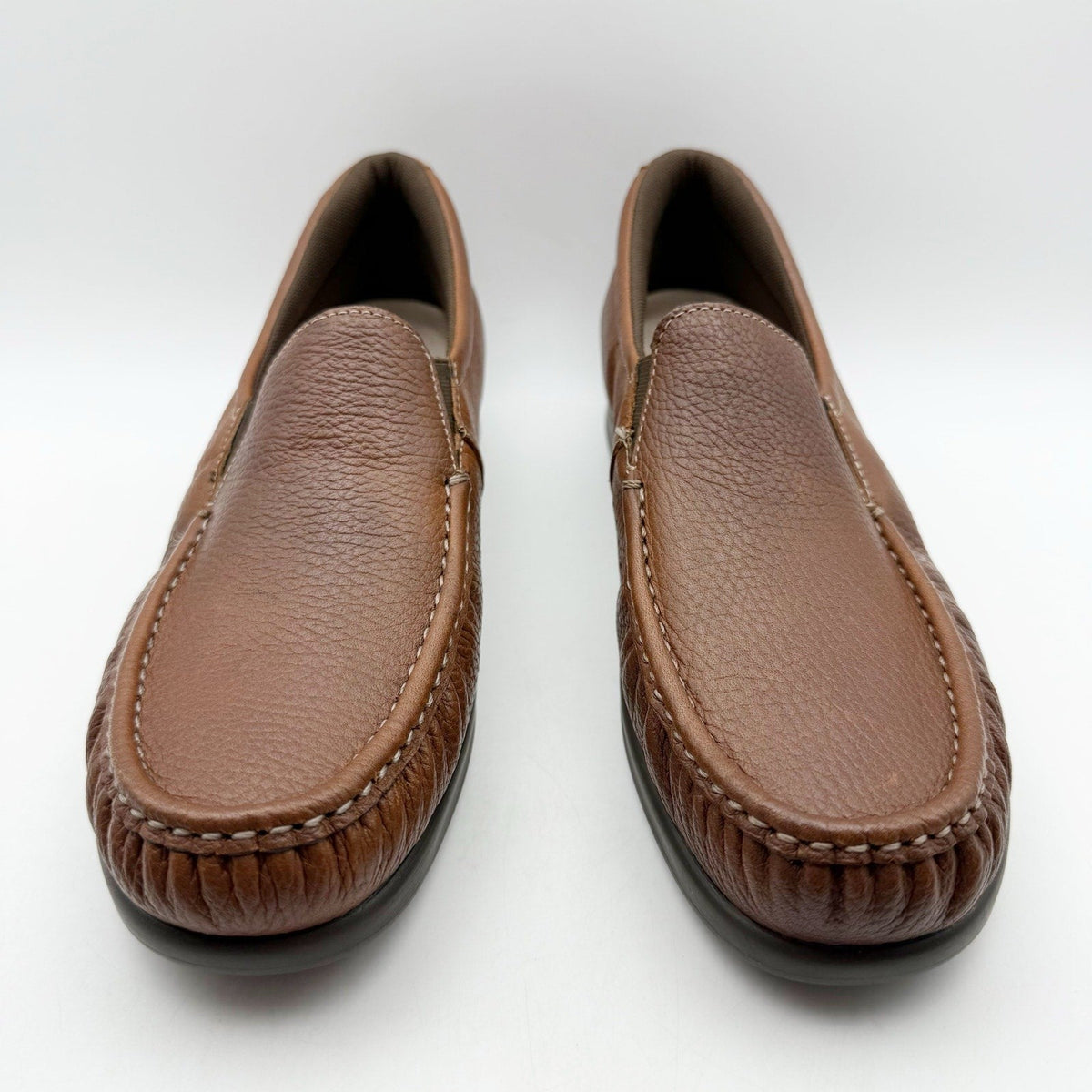 SAS Womens Twin Slip On Walking Shoes Size 10.5 Narrow EU 41 Brown Leather NIB