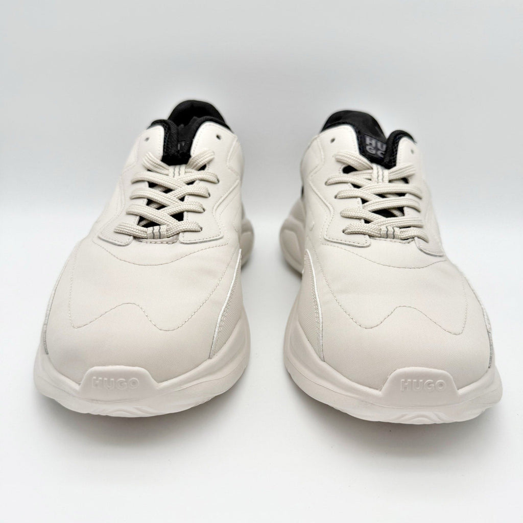 HUGO Mens Leon Casual Sneakers Size 12 EU 45 Light Grey White Hugo Boss NIB