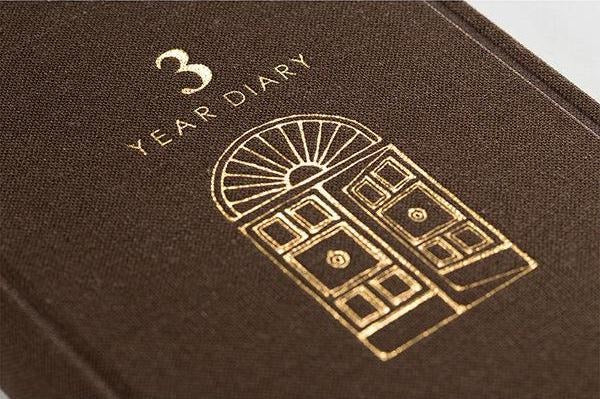 Midori 3 Years Diary - Door Design - Brown