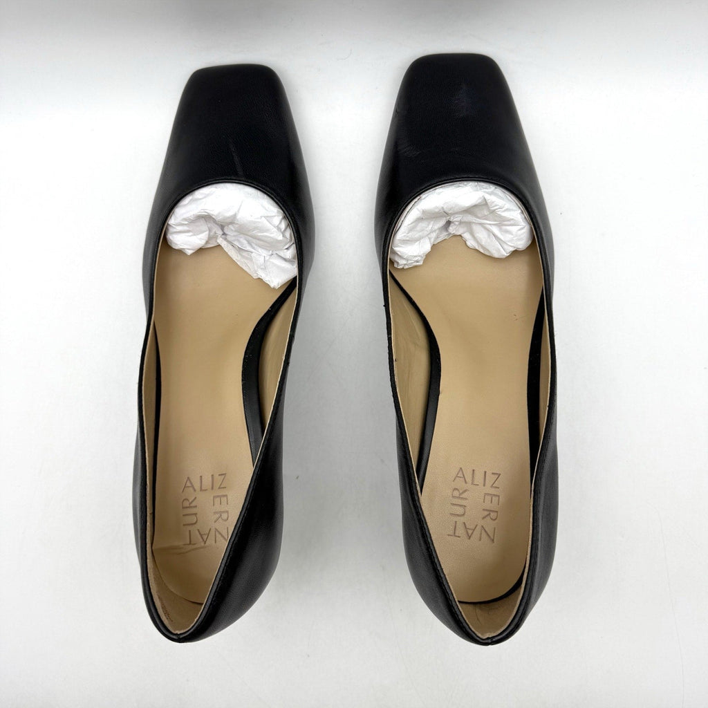 Naturalizer Womens Karina Pumps Size 7.5 Wide EU 38 Black Leather Heels NIB