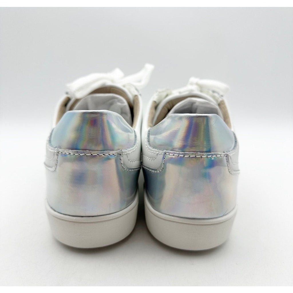 Naturalizer Women's Morrison Casual Sneakers Size 9 M White Silver Leather NIB