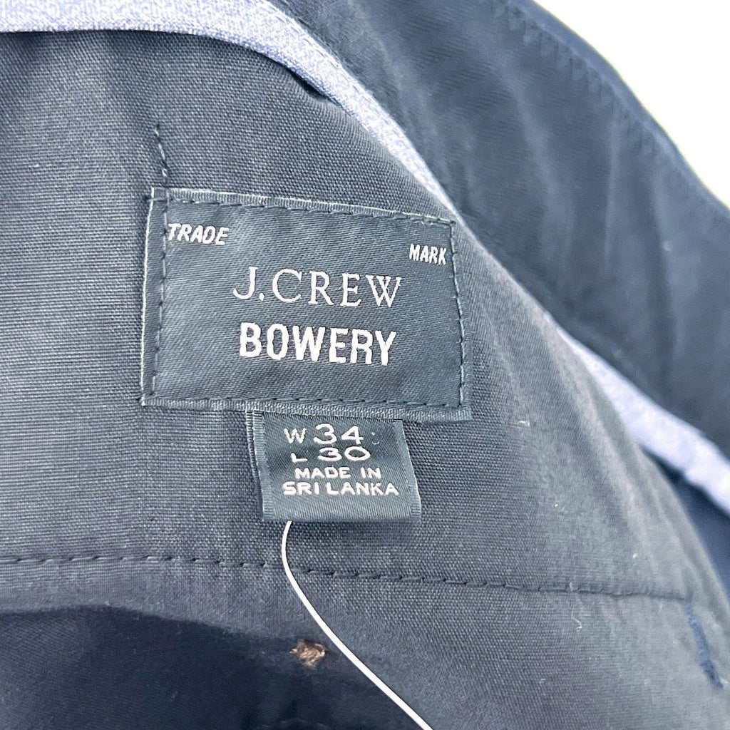 J.CREW Men's Bowery Slim-fit Pants 34x30 Cadet Navy Blue Wool Blend J6061 NWT