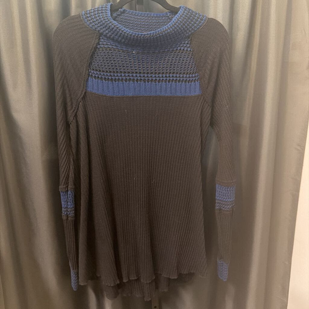 Free People Ribbed Knit Cutout Tunic TOPS L