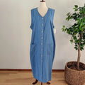 NWT Cotton Chambray Denim Dress - 3X