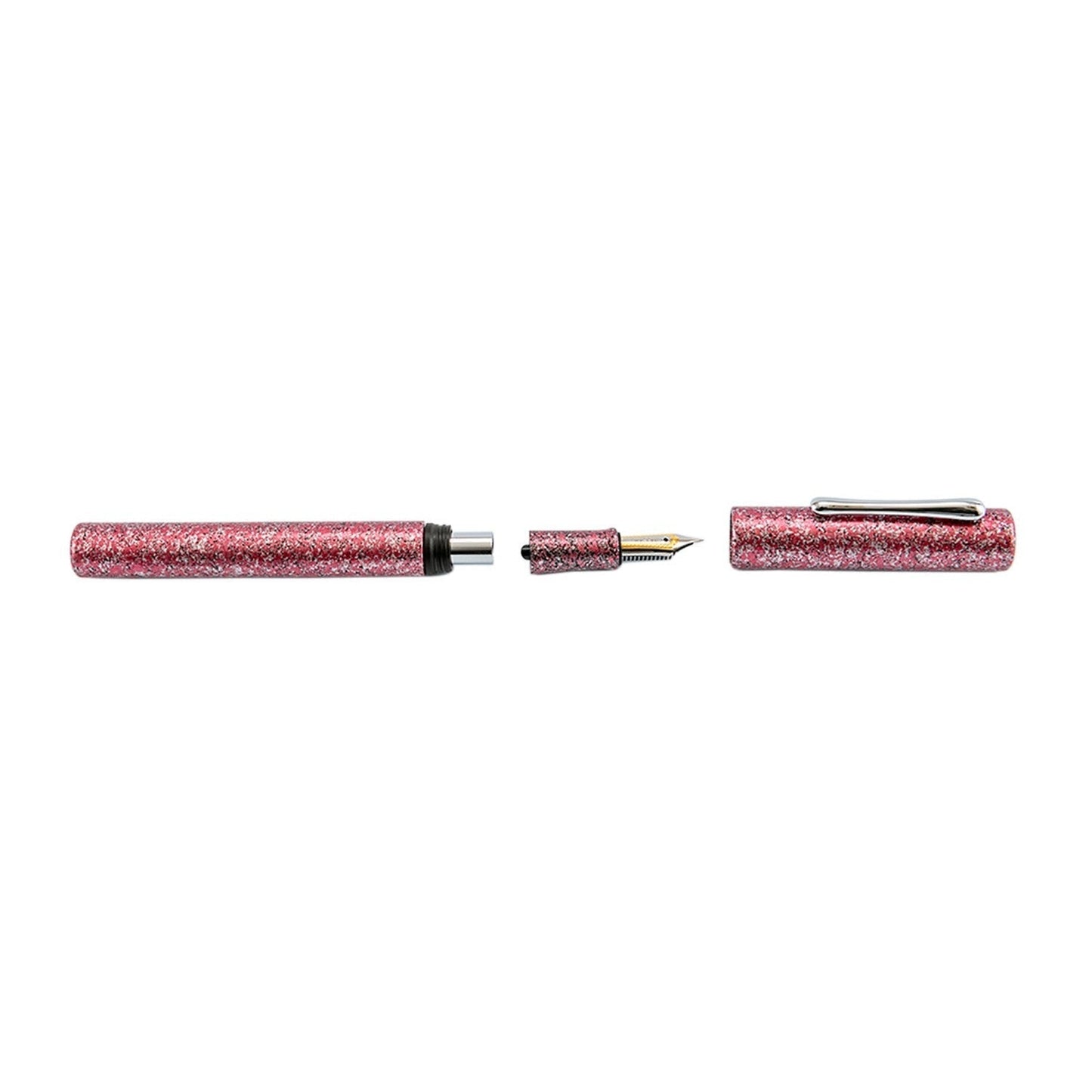 Taccia Granite Stone Fountain Pen - Red CT