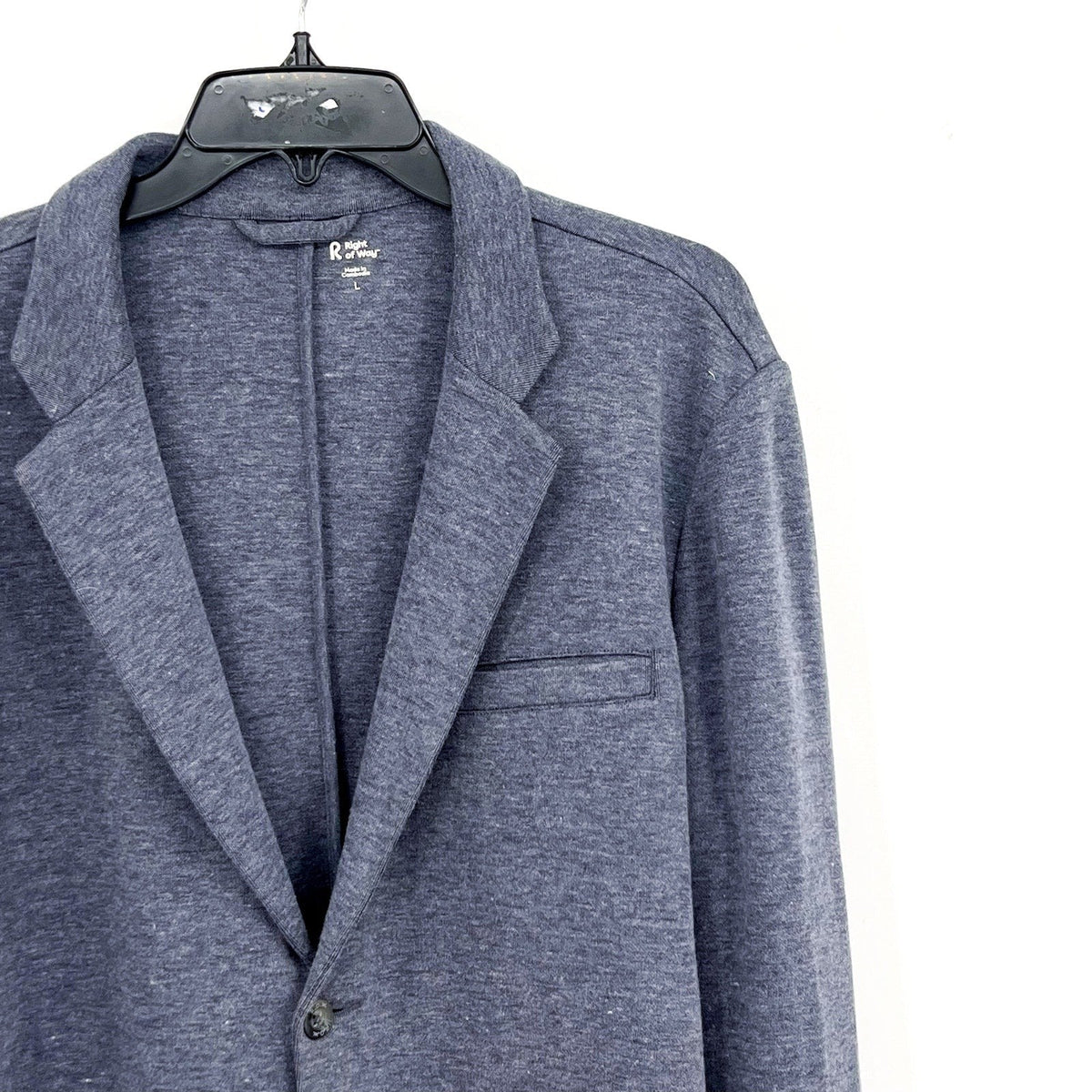 RIGHT OF WAY Men's Brody Knit Blazer Jacket XXL Heather Blue NWOT