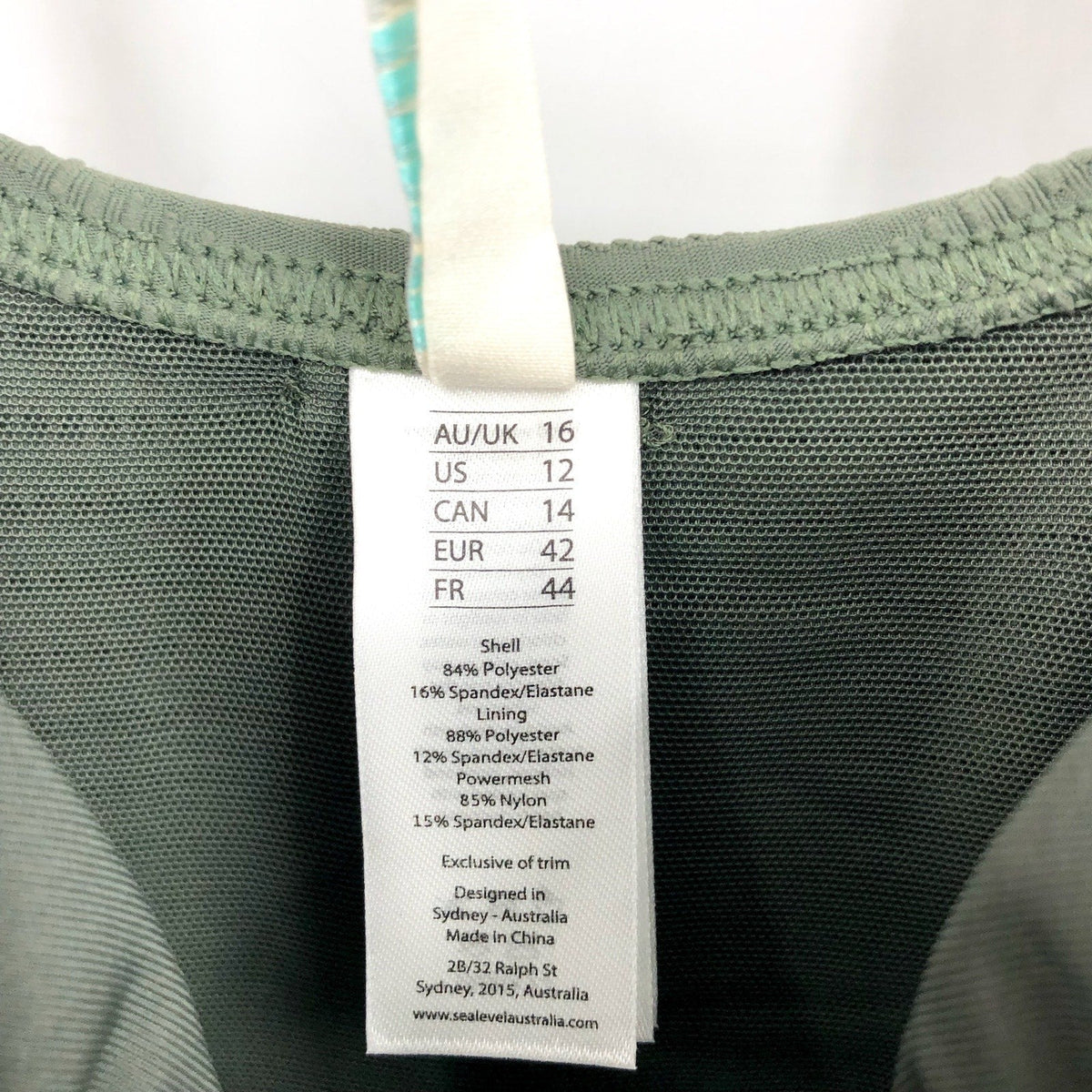 SEA LEVEL SWIM Spinnaker U Bar Bandeau One Piece Swimsuit Size 12 Green NWT