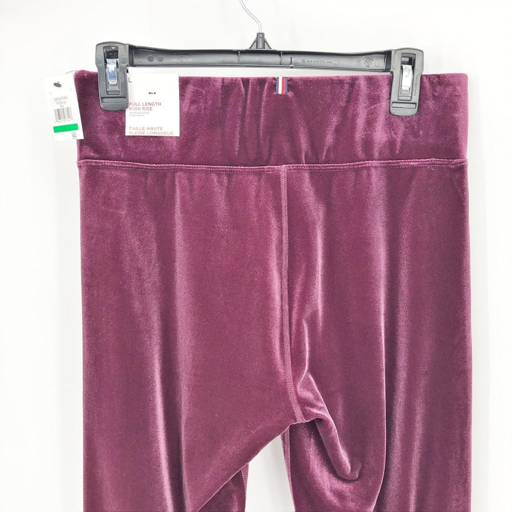 TOMMY HILFIGER Women's Velvet Active Leggings Crushed Grape XS
