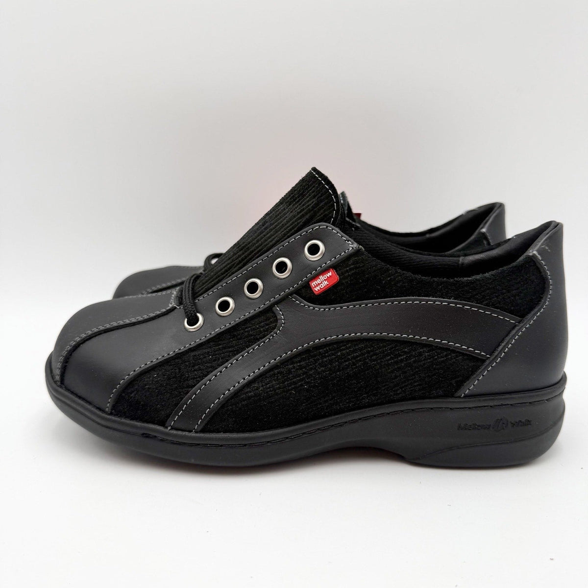 Mellow Walk Womens Daisy 420092 Work Shoes Size 5.5 Black Steel Toe SR NIB