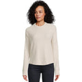 FAHERTY Women's Legend Waffle Layering Crew Shirt Small Oatmeal Cream NWT
