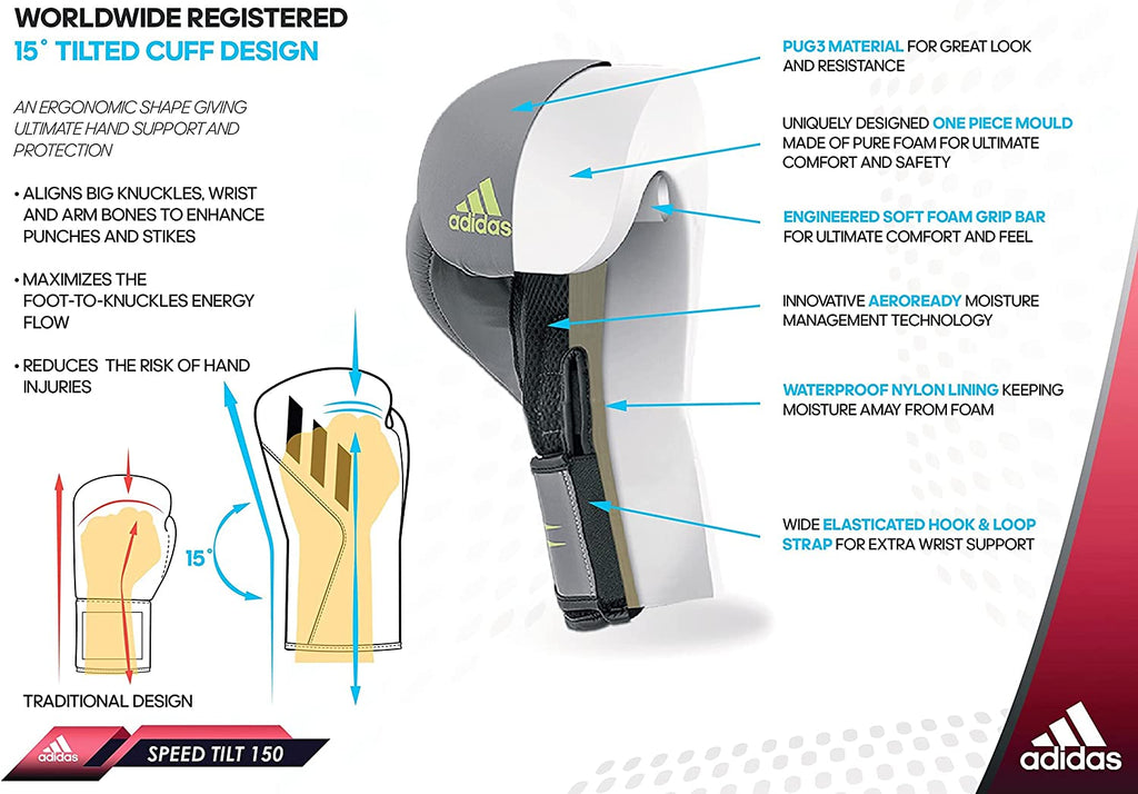 adidas Speed Tilt 150 with Inner Boxing Gloves - Bundle Deal
