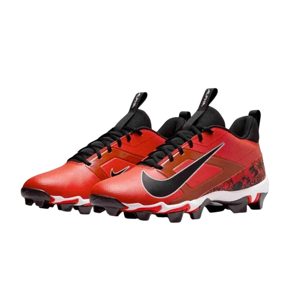 Nike Men's Alpha Menace 4 Shark SE Football Cleats Size 10 Red Black NWOB