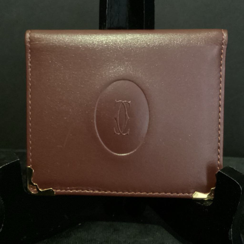 Cartier Leather Card Holder w Mirror ACCESSORIES XS