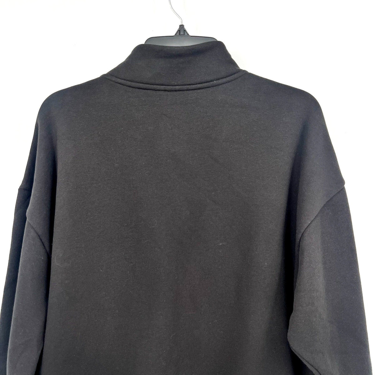 PUMA Women's Half-Zip Sweatshirt Large Black Minimal Gold Pullover NWT