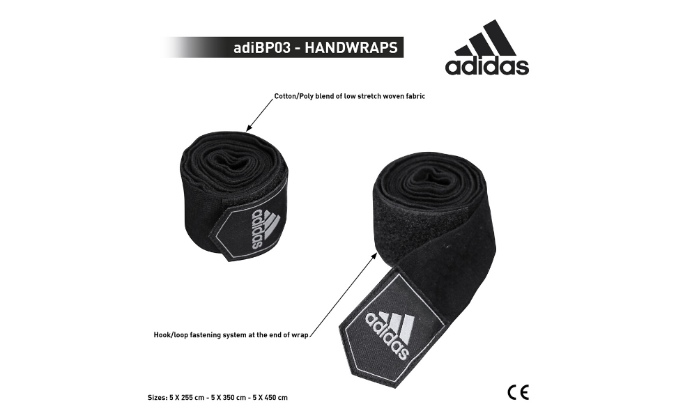 adidas Protective Boxing Hand Wraps - Pack of 5 Pairs Bundle Deal