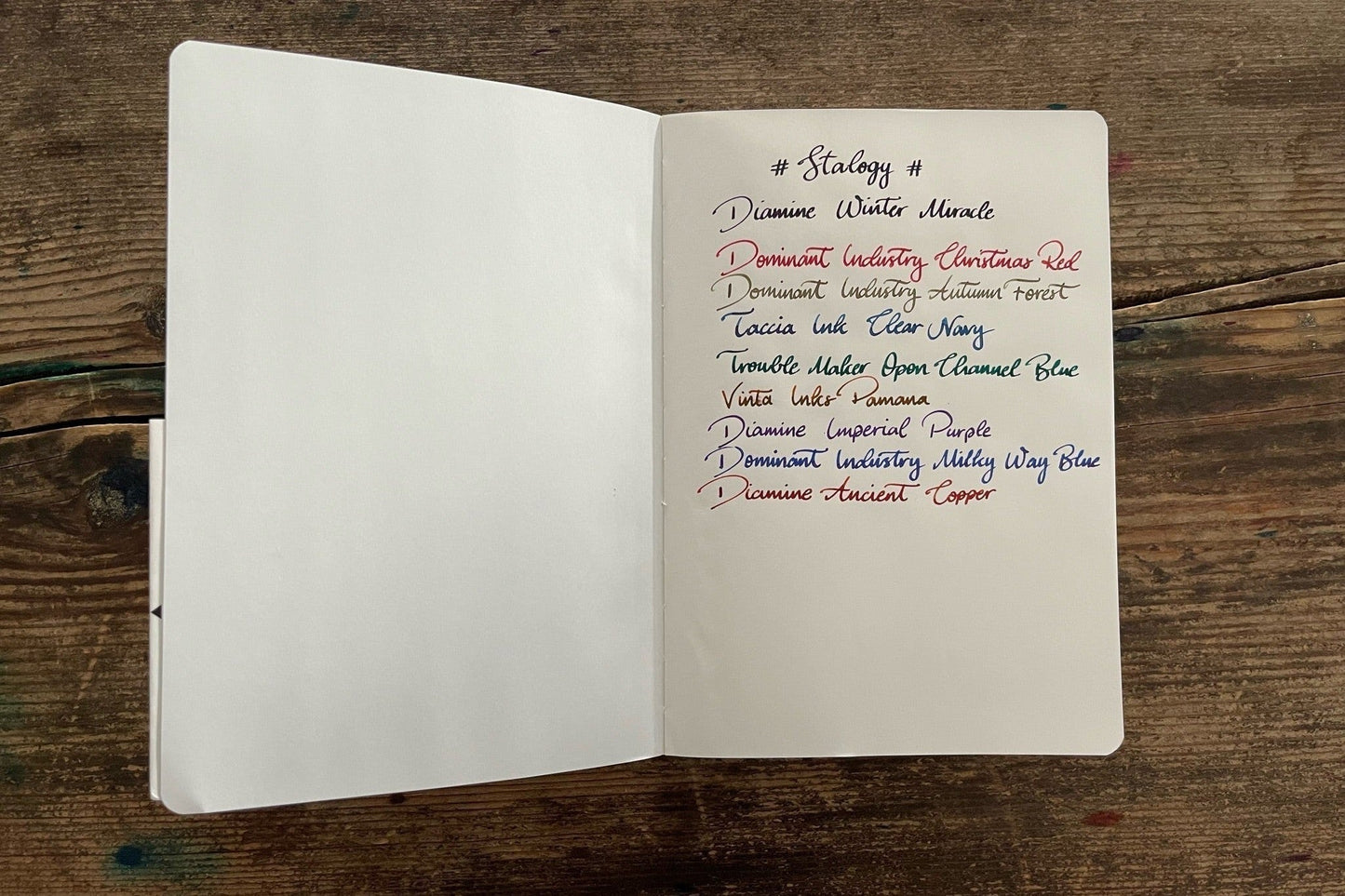 Stalogy 1/2 Year Notebook - A5 - Blank - 186 Pages - Blue