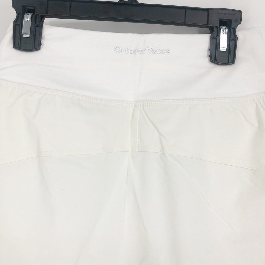 OUTDOOR VOICES Women's Hudson 4" Skort XXS White Skirt Lined Lightweight NWT