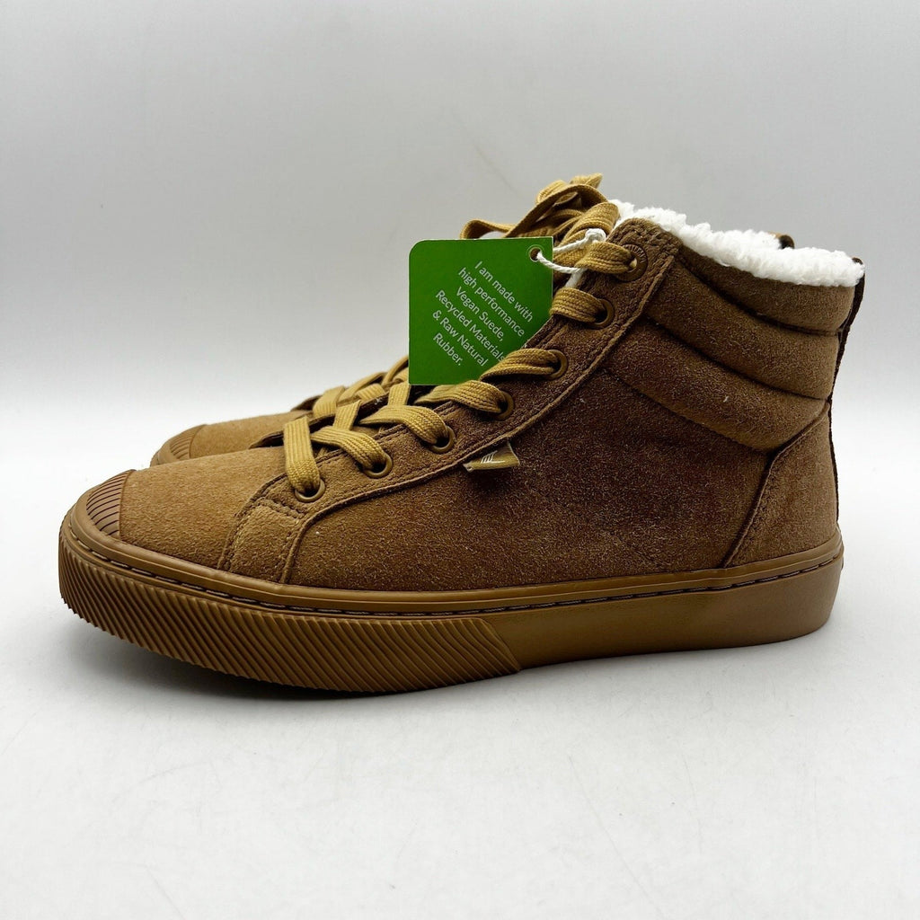 Cariuma Women's OCA Therma High Suede Boots Size 7 Tan Caramel Shearling NIB
