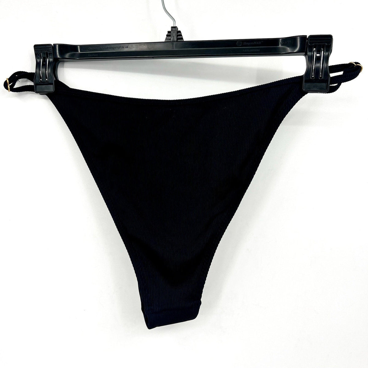 L*SPACE Women's Remi Bitsy Bikini Bottoms XL Black Cheeky Coverage NWT