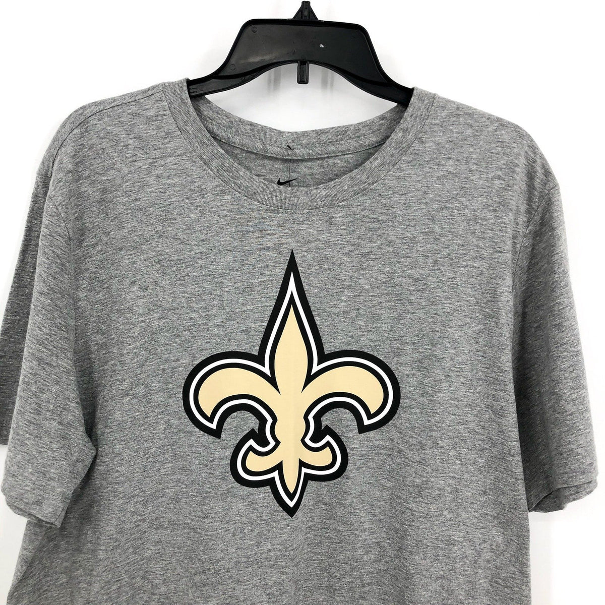 NIKE Mens New Orleans Saints Logo Tee Medium Heather Grey Short Sleeve NWT