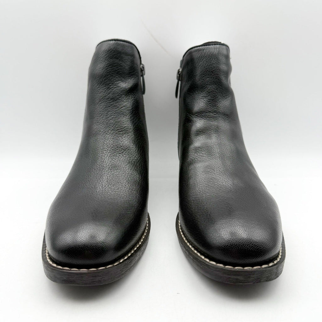 Franco Sarto Womens Marcus Ankle Bootie Size 7 M EU 37 Black Leather Boots NIB