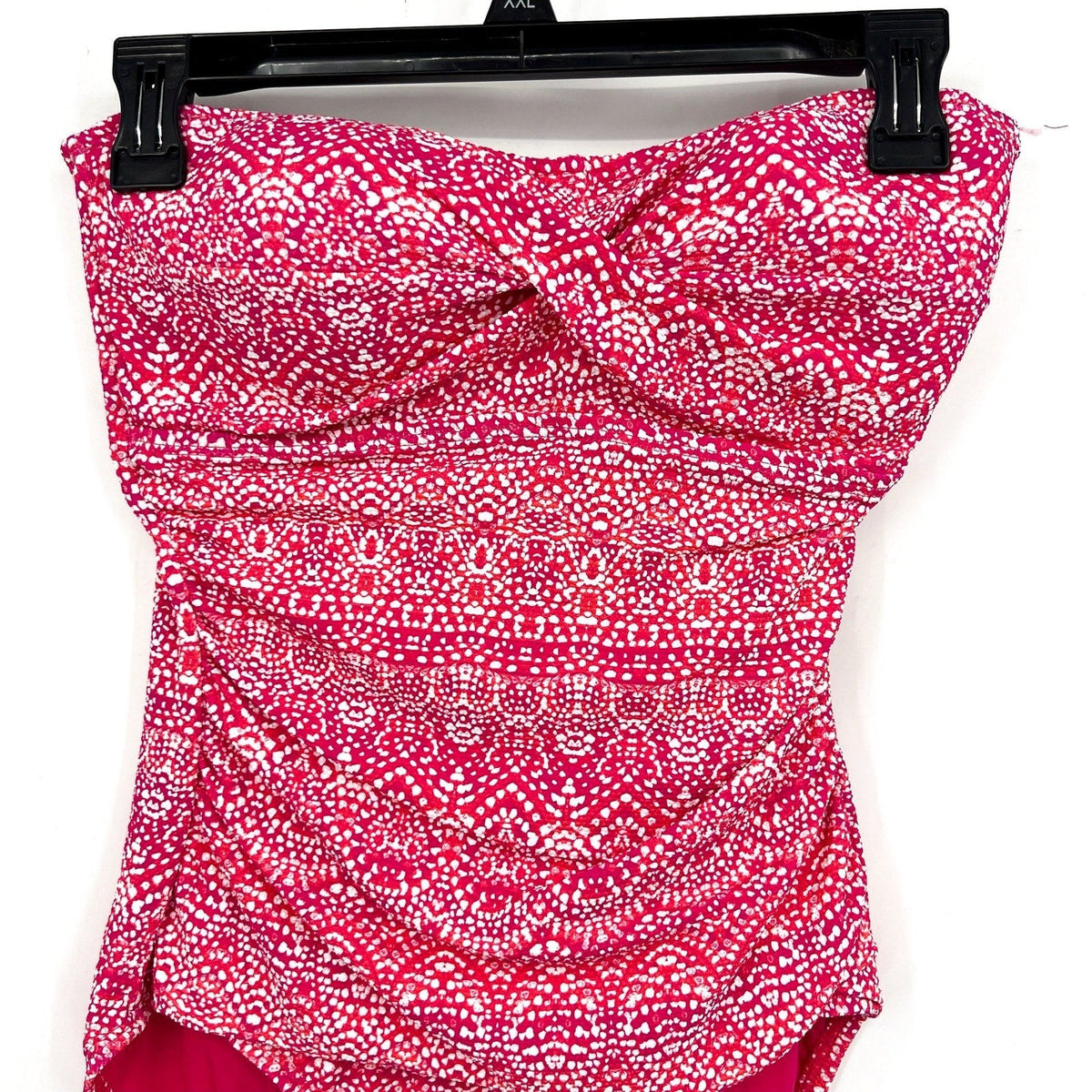 TOMMY BAHAMA Island Cays Point Bandeau One Piece Swimsuit Size 16 Pink Maui NWT