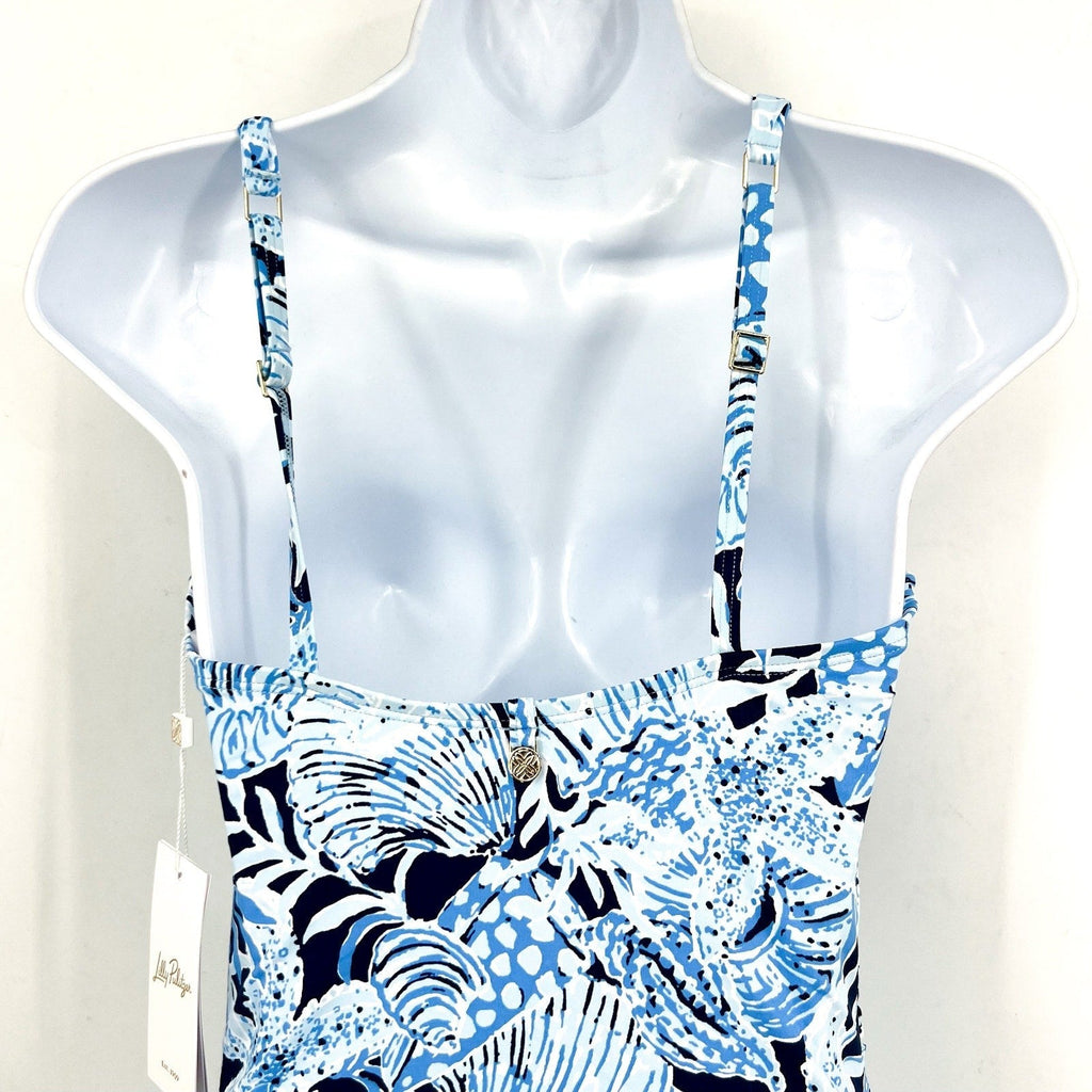 LILLY PULITZER Solaria One-Piece Swimsuit Size 12 Blue Coastal Constellation NWT